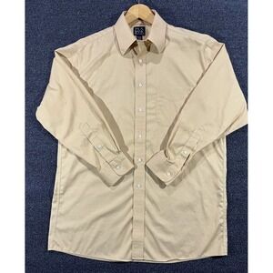 JOS A BANK Mens Traveler Yellow Long Sleeve Button Down Shirt Size‎ 15.5/32